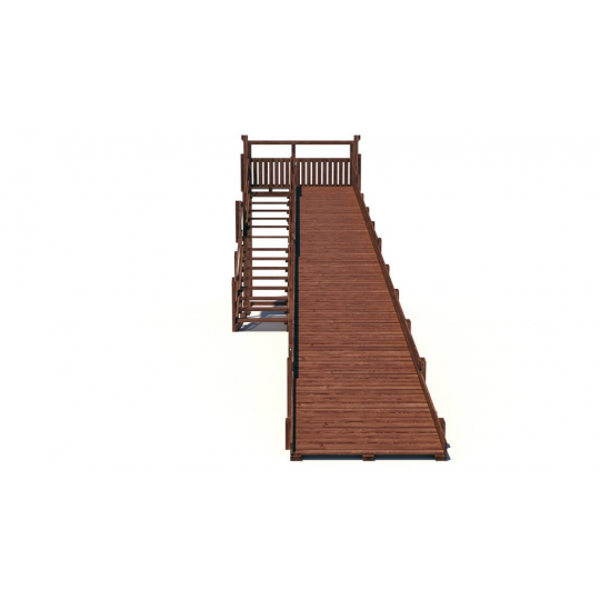 Зимняя деревянная горка CustWood Winter W9 (лестница сбоку, скат 10 м)