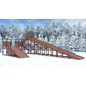 Зимняя деревянная горка ForestKids Winter W11 (2 ската - 10 м и 4,3 м)