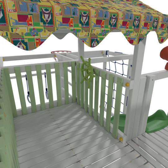 Детский домашний игровой комплекс чердак ДК3Б Бирюзовый