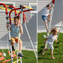 Детский спортивный комплекс для дачи ROMANA Акробат - 2 NEW (с пластиковыми качелями)