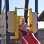 Детский спортивный комплекс для дачи ROMANA Избушка NEW (с качелями гнездо)