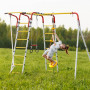 Детский спортивный комплекс для дачи ROMANA Веселая лужайка - 2 NEW(с пластиковыми качелями)