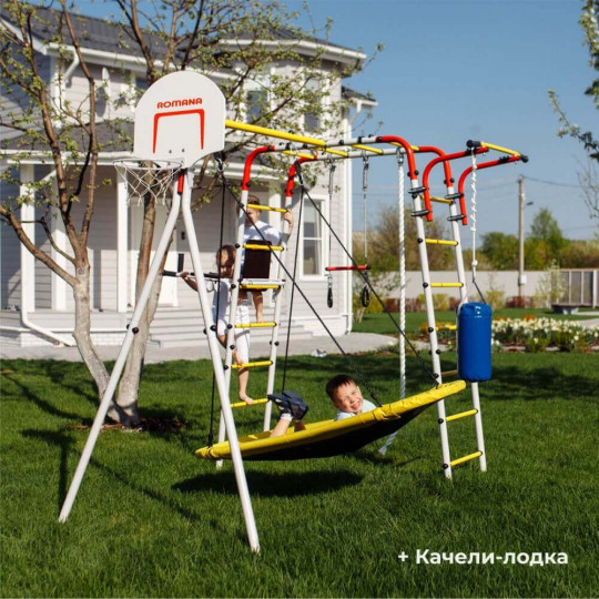 Детский спортивный комплекс для дачи ROMANA Fitness (Фитнес) (с детскими качелями)